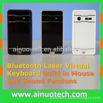2015 New Design Mini Wireless Bluetooth Virtual Laser keyboard build in Mouse and Sound Fuction